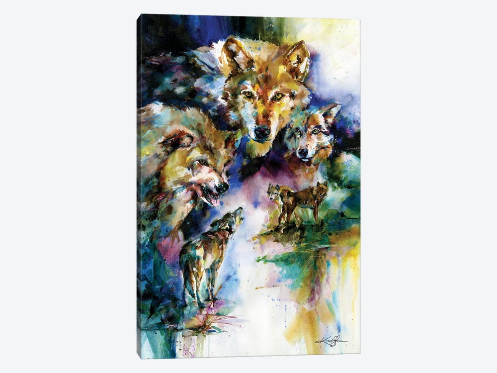 Wolves by Kathy Morton Stanion 1-piece Canvas Art Print