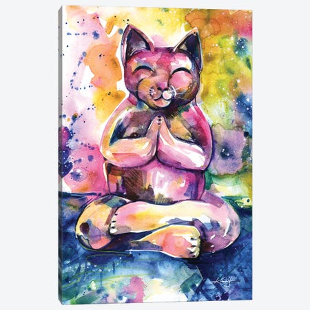 Buddha Cat XI Canvas Print #KMS179} by Kathy Morton Stanion Canvas Artwork