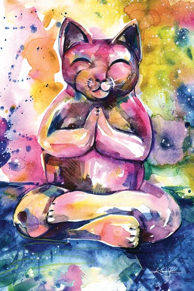 Zen Bedroom: Buddha Cat XI by Kathy Morton Stanion