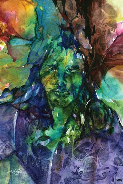 Green Man by Kathy Morton Stanion multi panel art