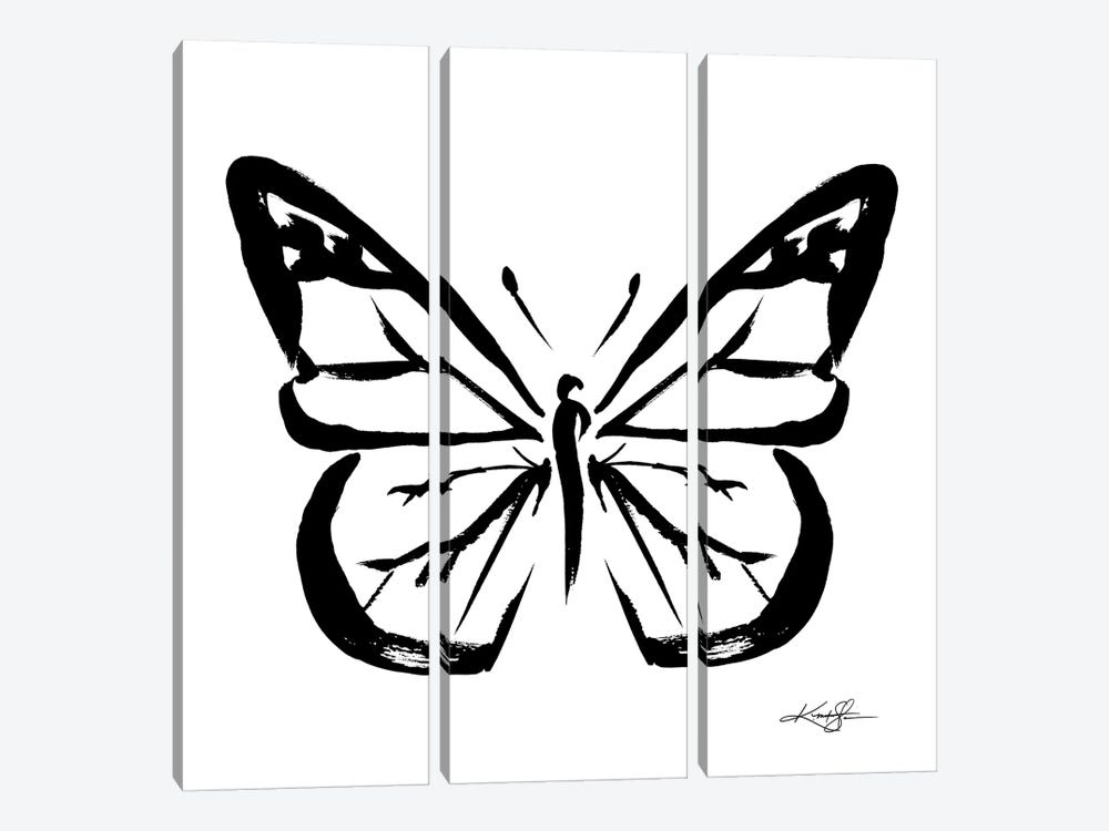 Brushstroke Butterfly XI by Kathy Morton Stanion 3-piece Canvas Art Print