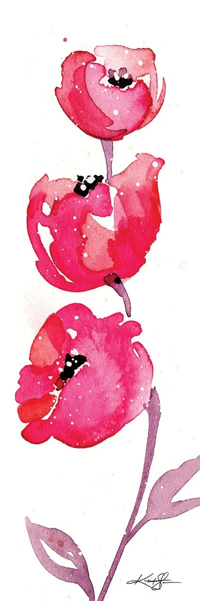 Itsy Bitsy Blossoms II by Kathy Morton Stanion multi panel art