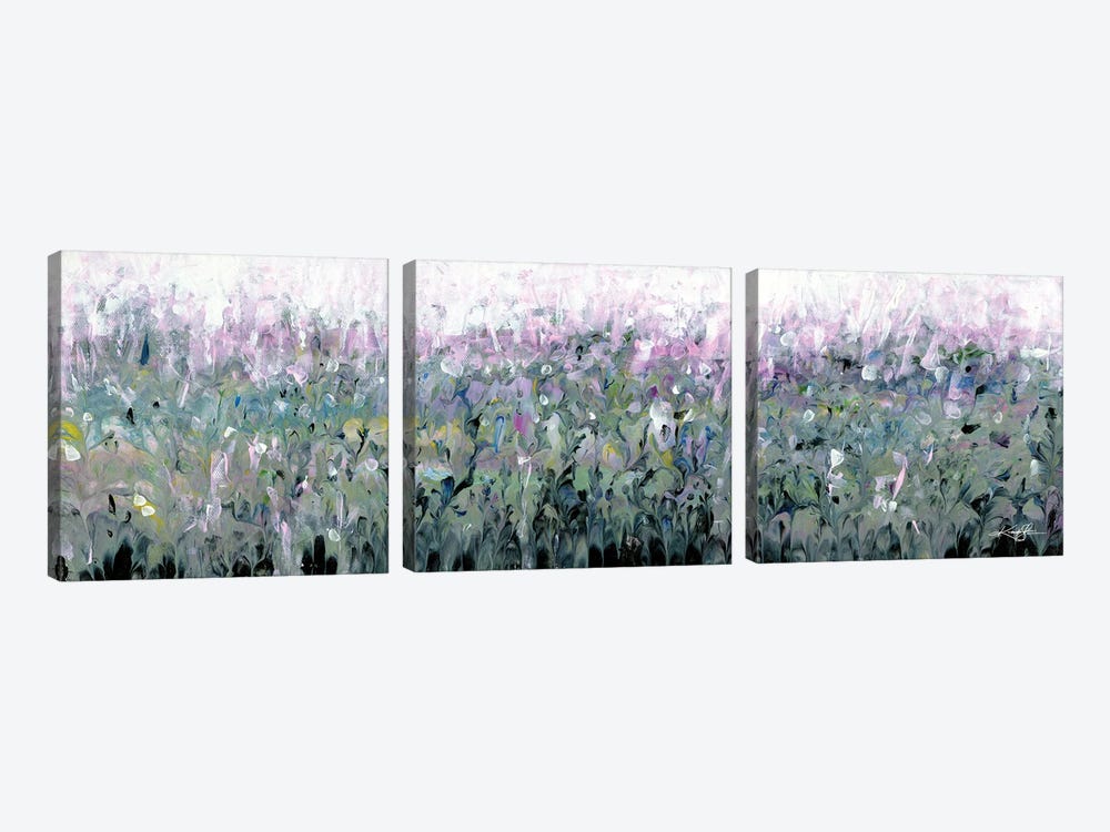 Misty Morning Meadow by Kathy Morton Stanion 3-piece Canvas Artwork