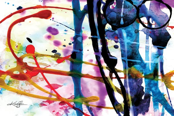 Large Modern Art - Canvas Prints: The Music In Abstract IX by Kathy Morton Stanion