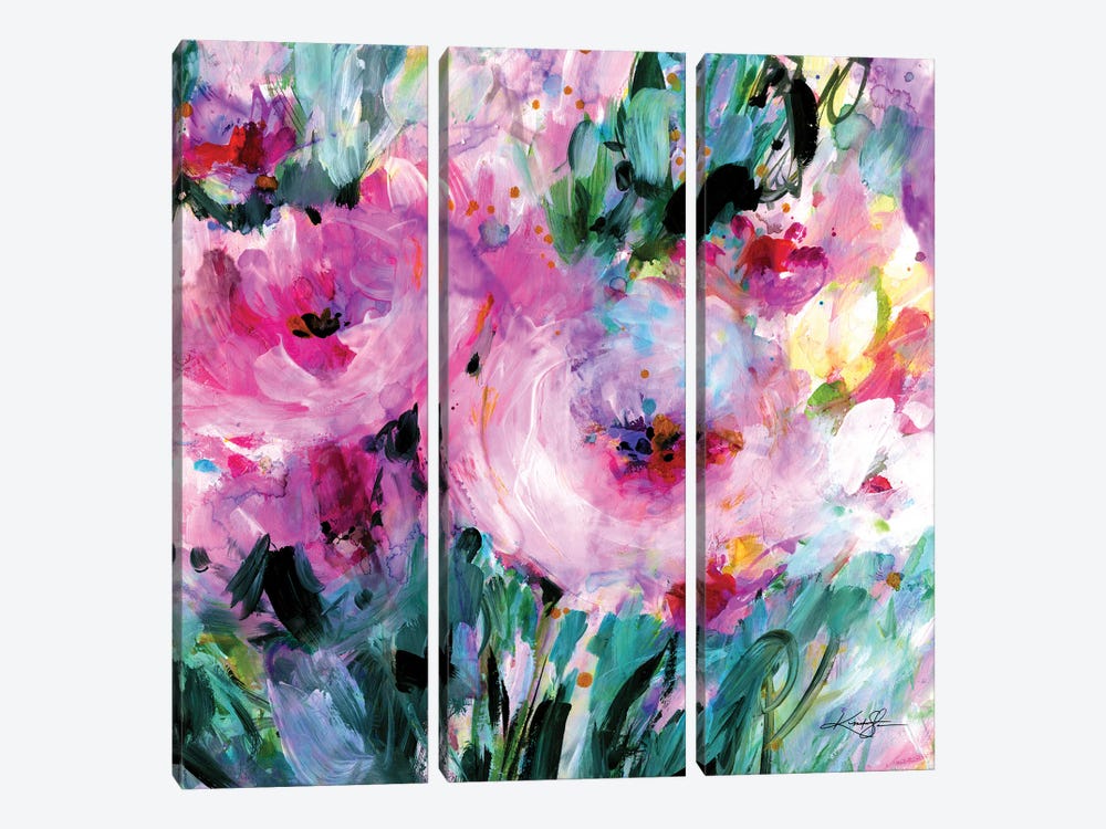 Enchanting Blooms II by Kathy Morton Stanion 3-piece Art Print