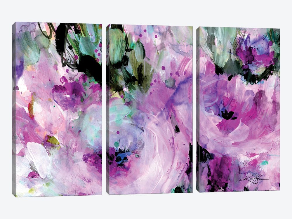 Enchanting Blooms II-II by Kathy Morton Stanion 3-piece Canvas Art