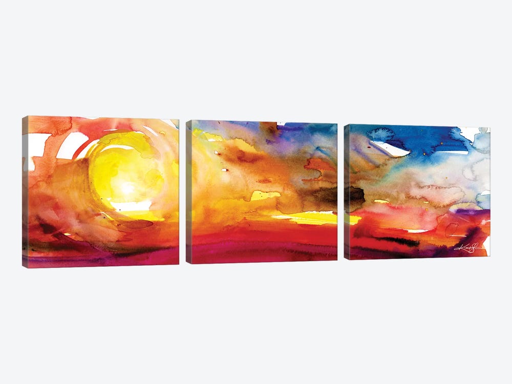 The Music Of The Sun III by Kathy Morton Stanion 3-piece Canvas Art Print