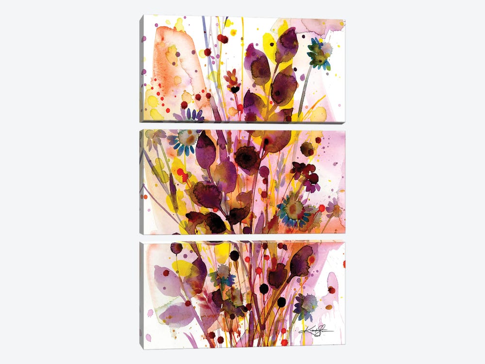 Autumn Joy III by Kathy Morton Stanion 3-piece Canvas Print
