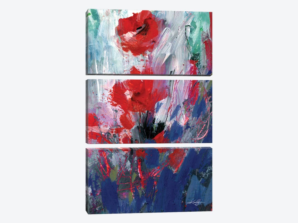 Abstract Floral LXIX by Kathy Morton Stanion 3-piece Canvas Art