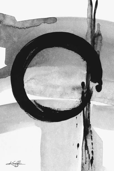 Zen Bedroom: Enso Abstraction CIV-IV by Kathy Morton Stanion