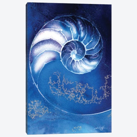 Nautilus Shell IIIA Canvas Print #KMS277} by Kathy Morton Stanion Canvas Art
