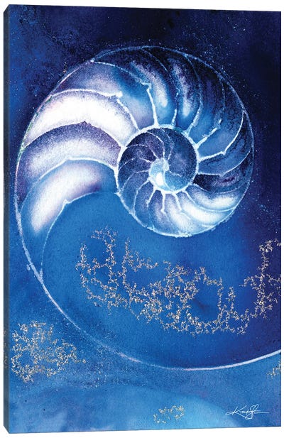 Nautilus Shell IIIA Canvas Art Print - Sea Shell Art