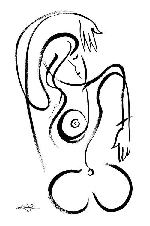 Brushstroke Nude Goddess XIX