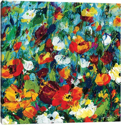 In The Enchanted Garden II Canvas Art Print - Textured Florals