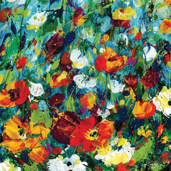 Textured Florals: In The Enchanted Garden II by Kathy Morton Stanion