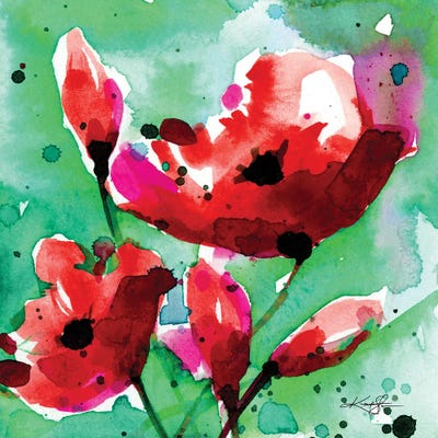 Poppy Love 1 by Kathy Morton Stanion multi panel art
