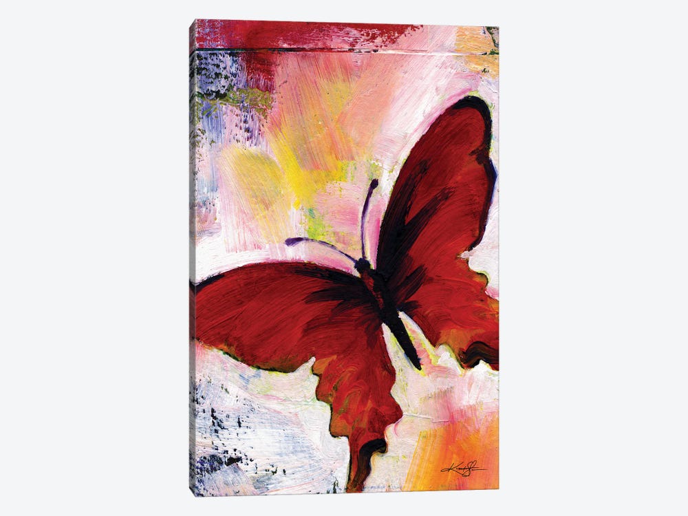 Red Butterfly by Kathy Morton Stanion 1-piece Canvas Art Print