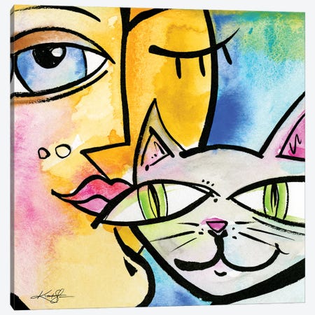 My Crazy Cat VI Canvas Print #KMS366} by Kathy Morton Stanion Canvas Art