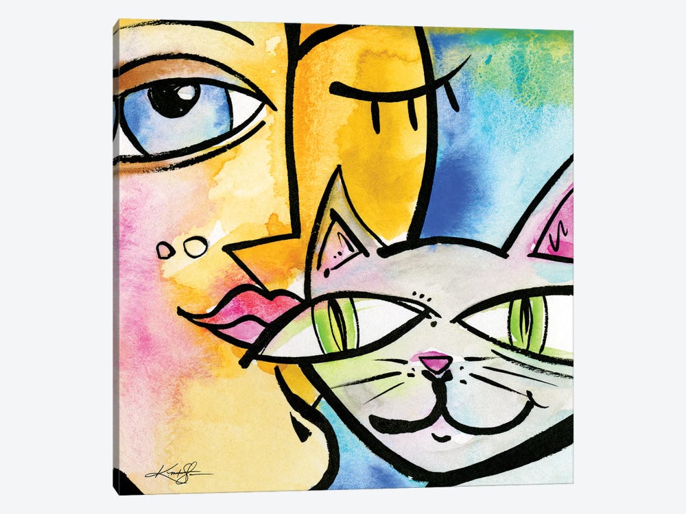My Crazy Cat VI by Kathy Morton Stanion 1-piece Art Print