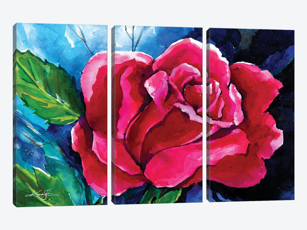 Nancy's Rose by Kathy Morton Stanion 3-piece Canvas Art