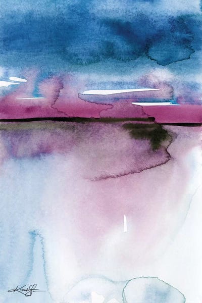 Abstract Watercolors: Serene Moments VIII by Kathy Morton Stanion