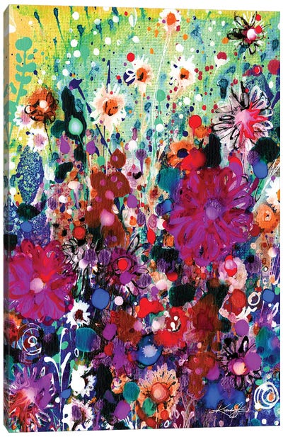 Meadow Of Happiness I Canvas Art Print - Kathy Morton Stanion