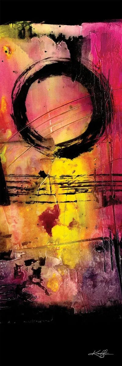 Mixed Media Enso XXV by Kathy Morton Stanion acrylic art print