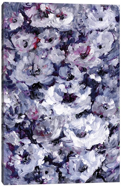 Oh The Joy Of Flowers XII-IV Canvas Art Print - Purple Abstract Art