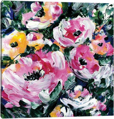Blooms Of Pink Canvas Art Print - Kathy Morton Stanion