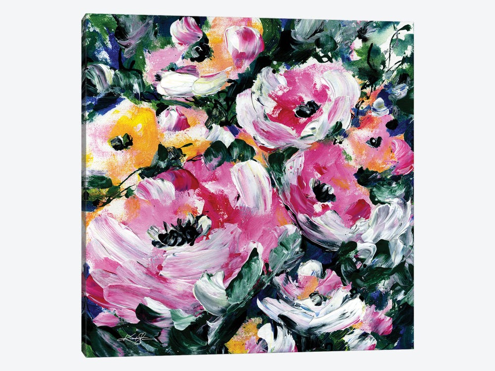 Blooms Of Pink by Kathy Morton Stanion 1-piece Canvas Art