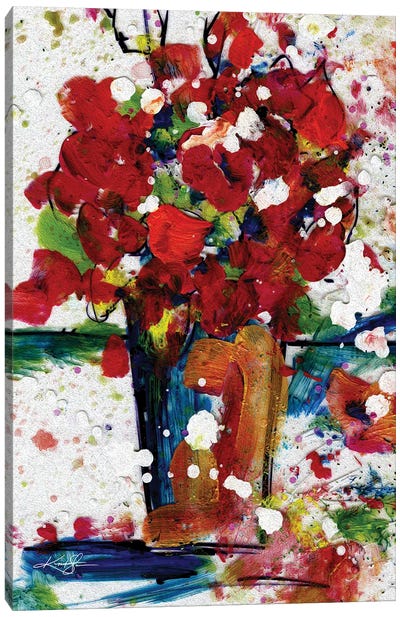 Flowers In Vase Canvas Art Print - Kathy Morton Stanion