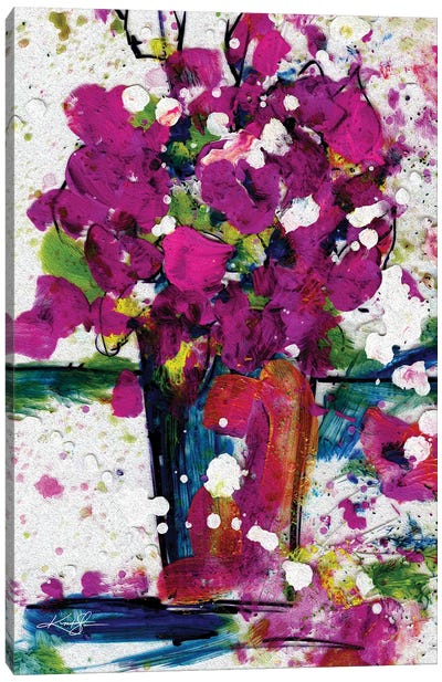 Flowers In Vase III Canvas Art Print - Kathy Morton Stanion