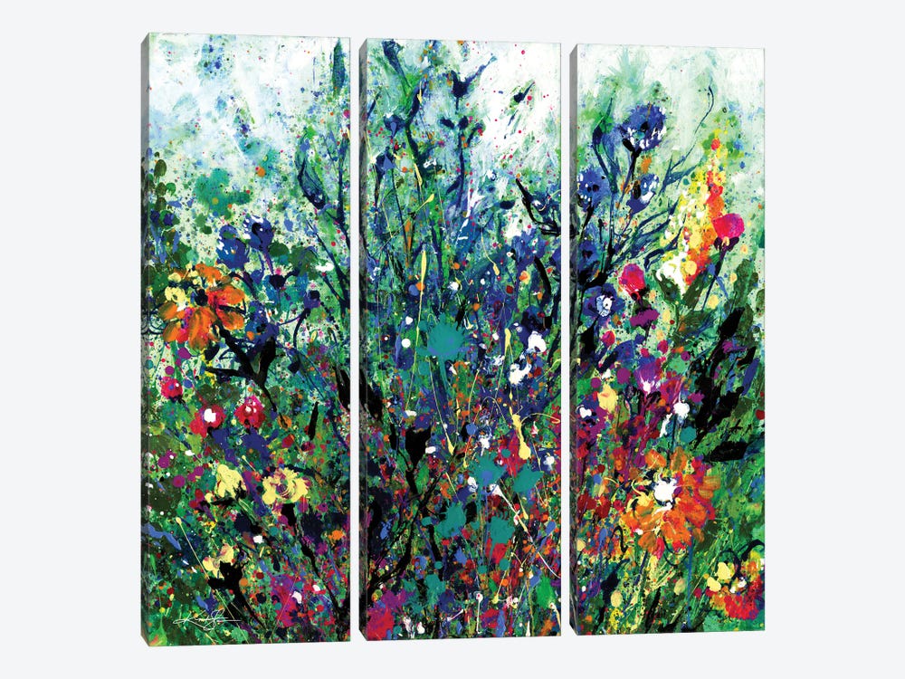 Floral Dream II by Kathy Morton Stanion 3-piece Canvas Wall Art