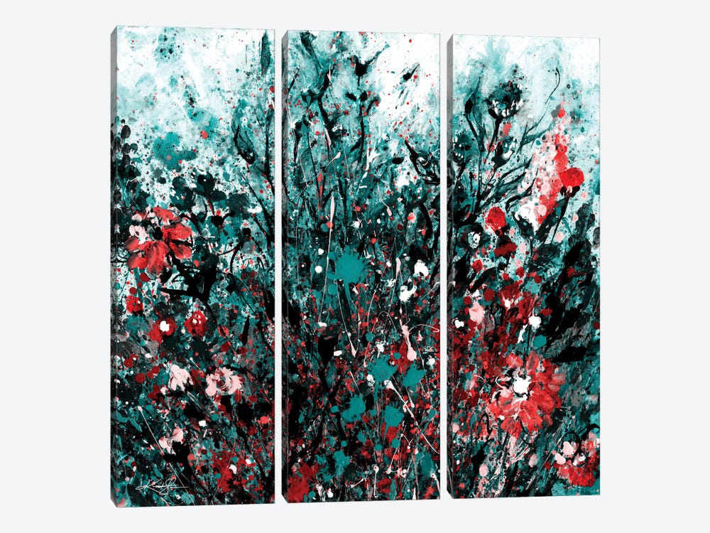 Floral Dream II-II by Kathy Morton Stanion 3-piece Canvas Print