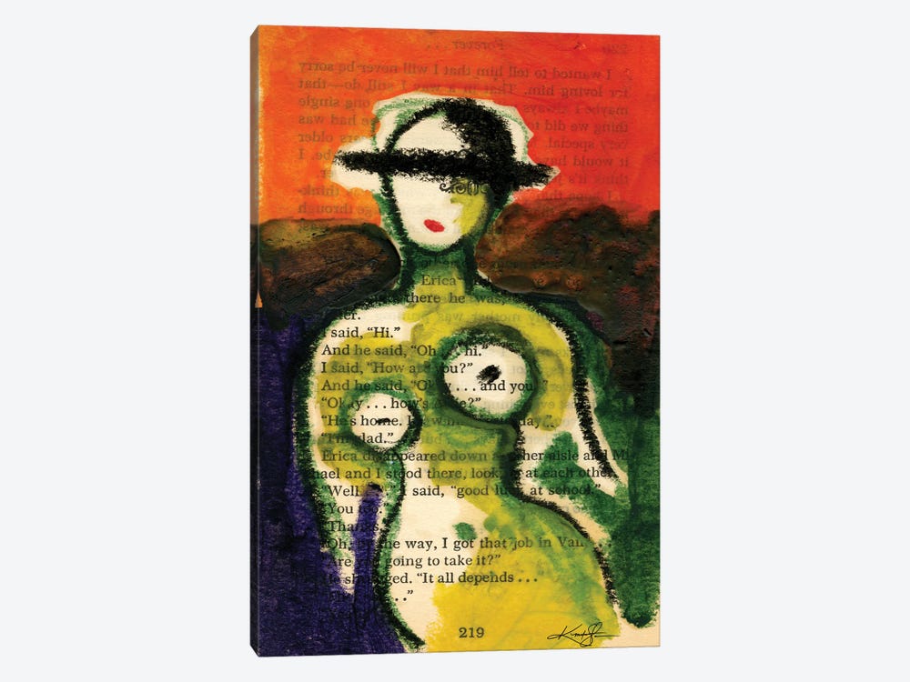 Girl With Hat No.20 by Kathy Morton Stanion 1-piece Canvas Art Print