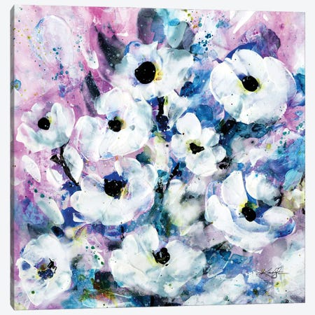 Blooming Wishes X Canvas Print #KMS475} by Kathy Morton Stanion Canvas Artwork