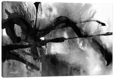 Brush Dance VI-II Canvas Art Print - Black & White Abstract Art