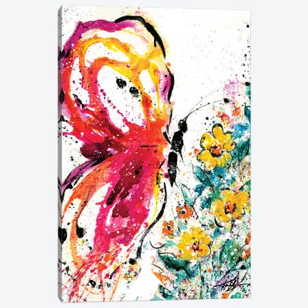 Dancing With The Butterflies Canvas Print #KMS48} by Kathy Morton Stanion Canvas Artwork