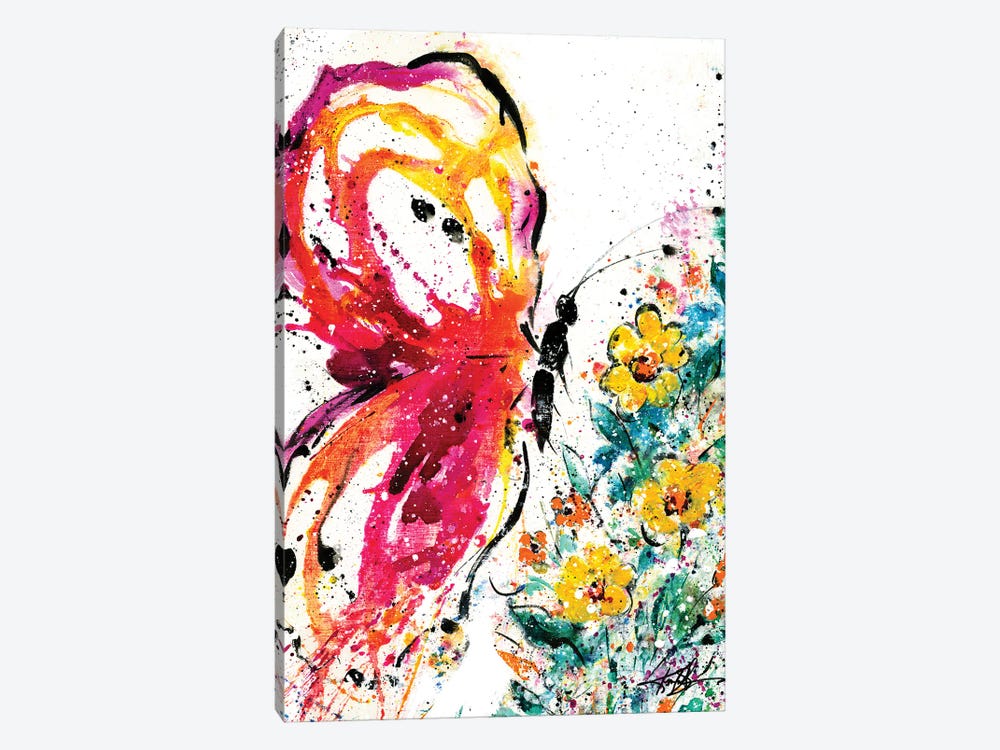 Dancing With The Butterflies by Kathy Morton Stanion 1-piece Canvas Artwork