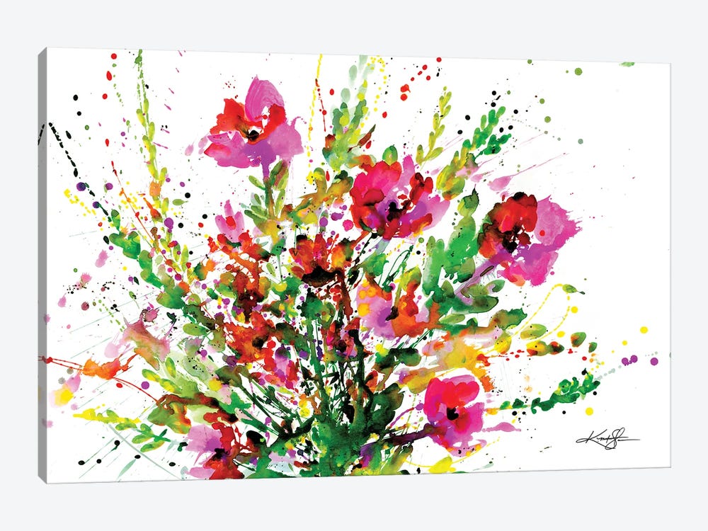 Flowers Make Me Happy 4 by Kathy Morton Stanion 1-piece Art Print