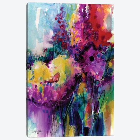 Dancing Among The Blooms IV Canvas Print #KMS509} by Kathy Morton Stanion Canvas Print