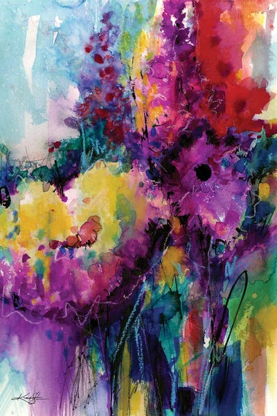 Colorful Abstracts: Dancing Among The Blooms IV by Kathy Morton Stanion