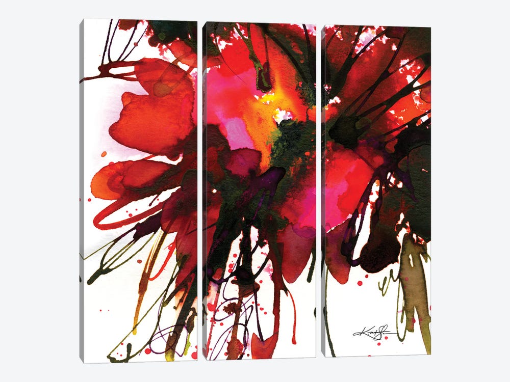 Abstract Floral LXXIX by Kathy Morton Stanion 3-piece Canvas Art