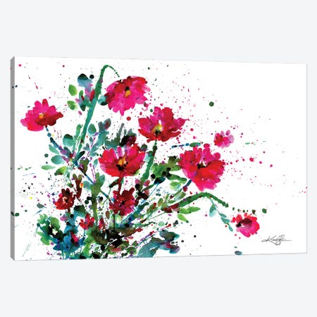 Flowers Make Me Happy 2 Canvas Print #KMS51} by Kathy Morton Stanion Art Print
