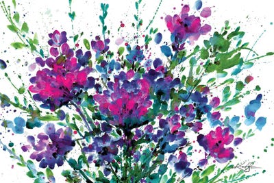 Flowers Make Me Happy 1 by Kathy Morton Stanion canvas print