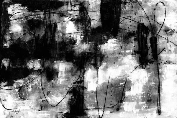 Large Black & White Art - Canvas Prints: No Fear And No Boundaries I-II by Kathy Morton Stanion