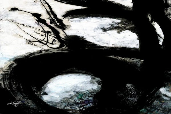 Black & White Abstract Art: Brush Dance 200 by Kathy Morton Stanion