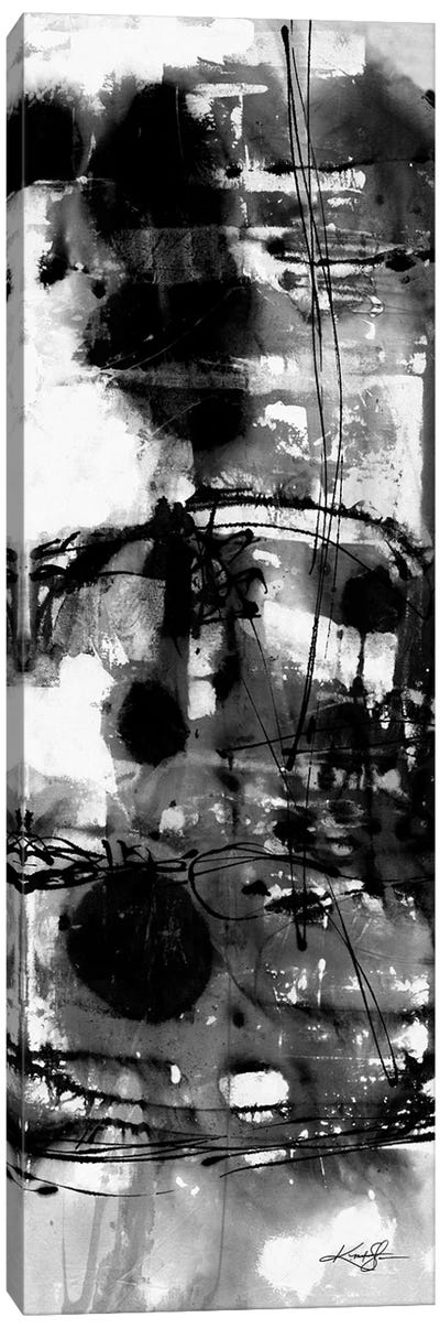 Ancient Journey V-II Canvas Art Print - Black & White Abstract Art