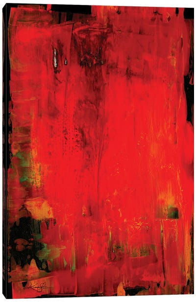Passion Canvas Art Print - Red Abstract Art