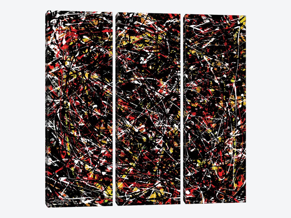 Pollock Remembered II by Kathy Morton Stanion 3-piece Canvas Artwork